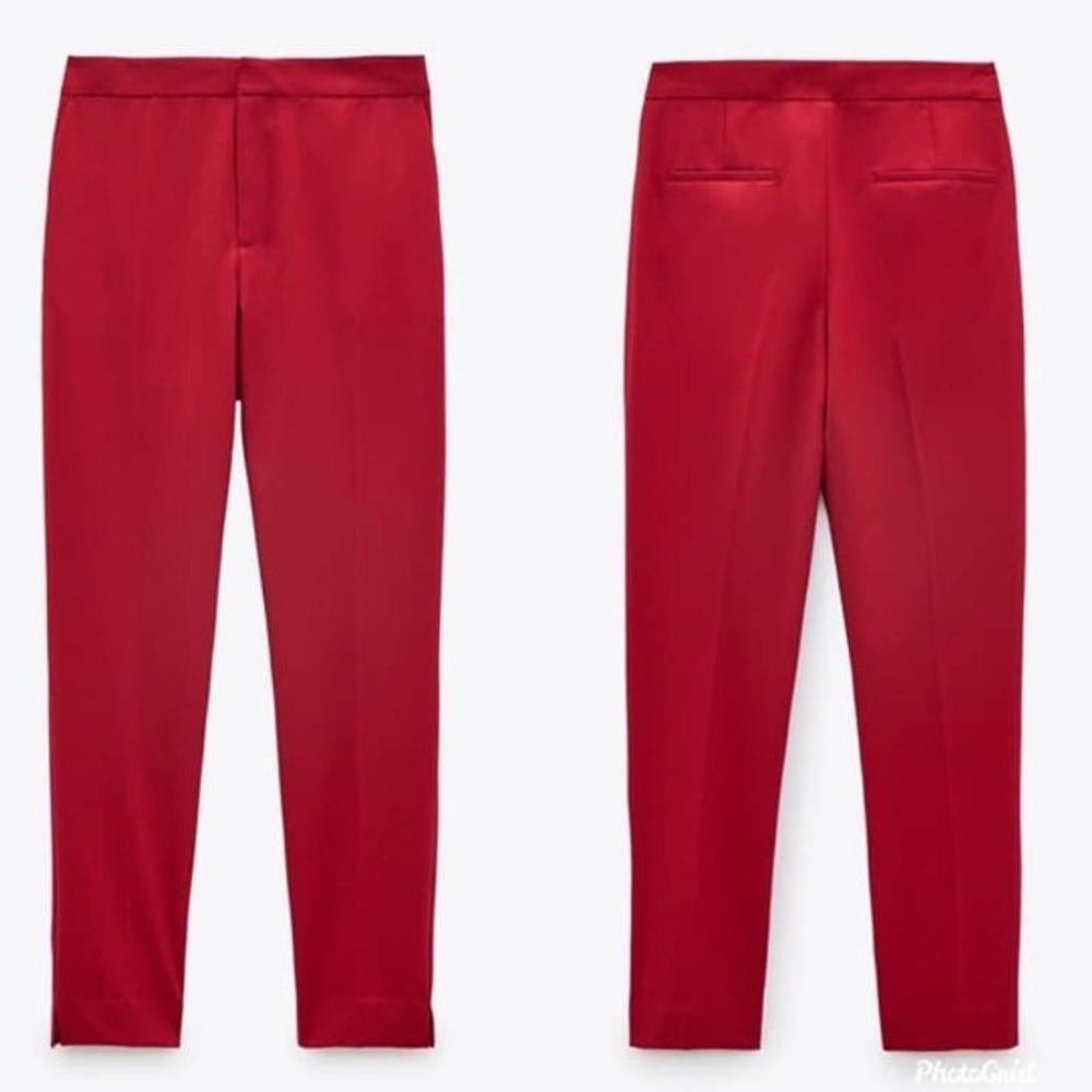 NWOT Zara Red Tailored Pants
